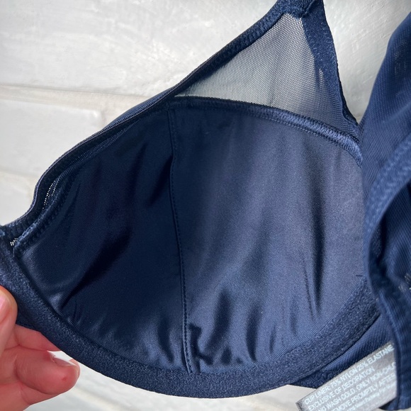NWT Soma Sensual Front Close Lined Underwire Racerback Demi Bra 38 B Navy #0448 - Picture 4 of 13